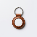 Leather / Metal AirTag Holder Keychain
