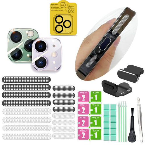 iPhone Protection Kit — Glass, Lens, Speaker Mesh, Port Plug, Wipe